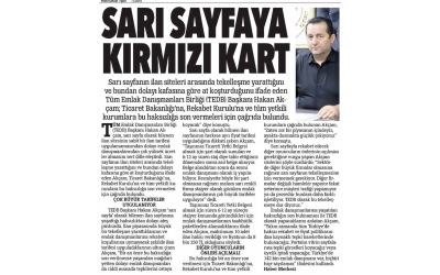 Sarı Sayfaya Kırmızı Kart