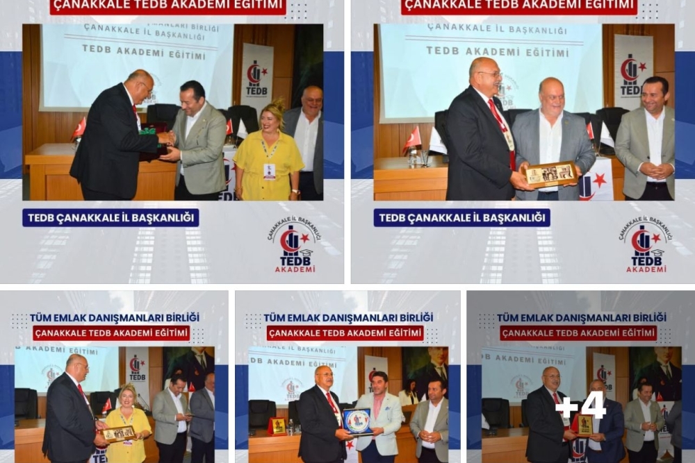 Tüm Emlak Danışmanları Birliği (TEDB) Çanakkale İl Başkanlığı tarafından düzenlenen TEDB Akademi Eğitimi