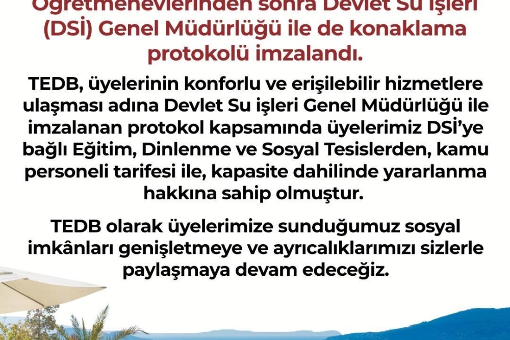 TÜM EMLAK DANIŞMANLARI BİRLİĞİ (TEDB) ÜYELERİNE ÖZEL