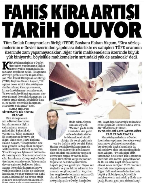 Fahiş Kira Artışı Tarih Oluyor