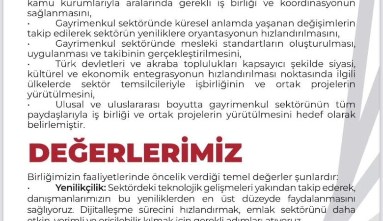 Hedeflerimiz ve Değerlerimiz