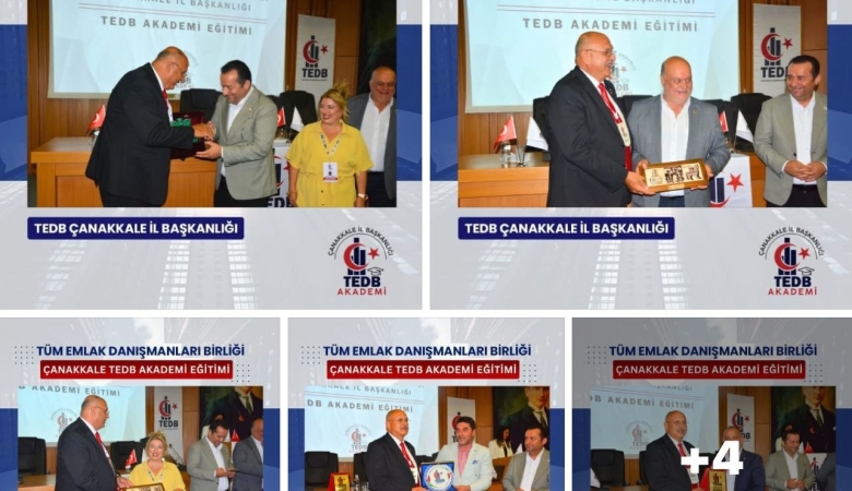 Tüm Emlak Danışmanları Birliği (TEDB) Çanakkale İl Başkanlığı tarafından düzenlenen TEDB Akademi Eğitimi