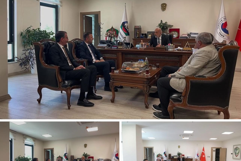 TEDB. Diyarbakır İl Başkanı Sayın Mahmut Arslan ve yönetim kurulu üyelerimiz, Sayın Mehmet Kaya’yı makamında ziyaret etti.