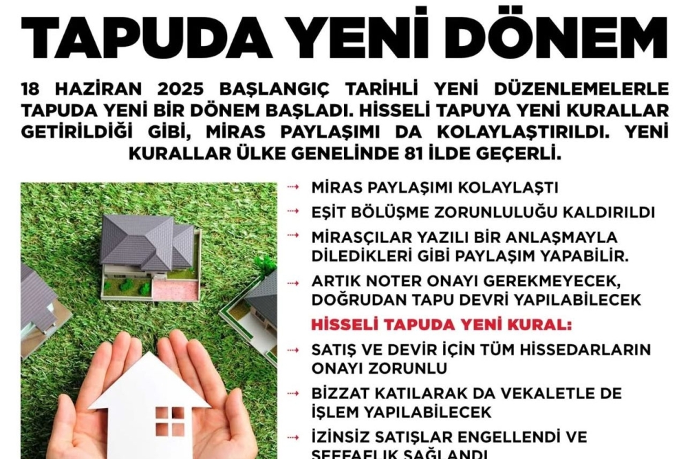 TAPUDA YENİ DÖNEM