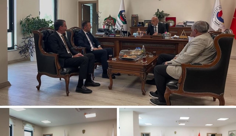 TEDB. Diyarbakır İl Başkanı Sayın Mahmut Arslan ve yönetim kurulu üyelerimiz, Sayın Mehmet Kaya’yı makamında ziyaret etti.